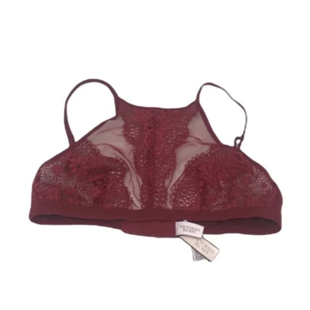 New Victoria's Secret Lace‎ Overlay High Neck Bralettes Set Of 2 Size Smalll